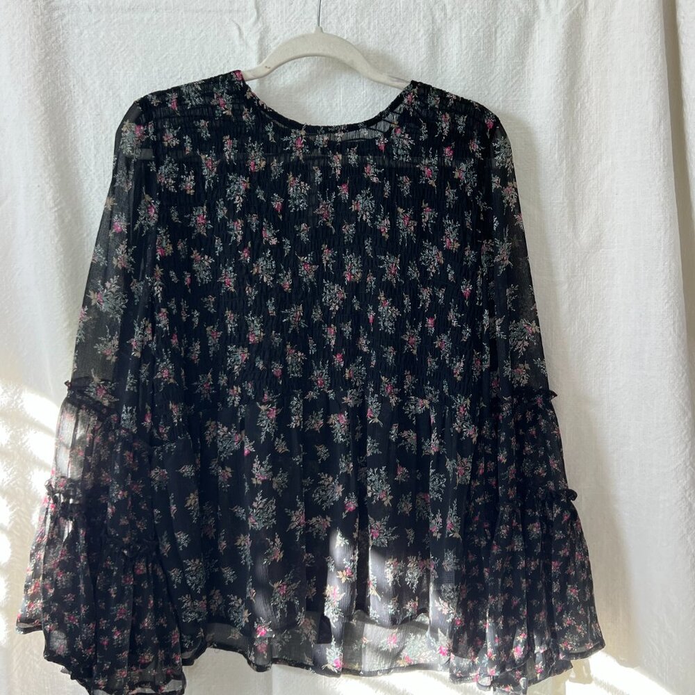 Floral Print Chiffon Blouse